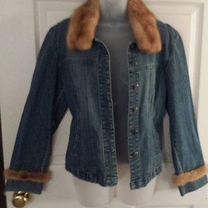 Authentic Mink, Denim Fur Jacket .